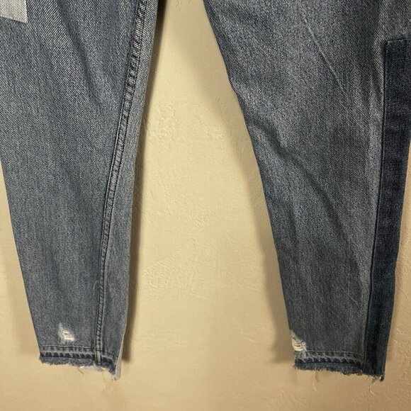 Reformation Skinny Patch Jeans Torres Wash Patchwork High Rise Size 23 - Picture 7 of 13